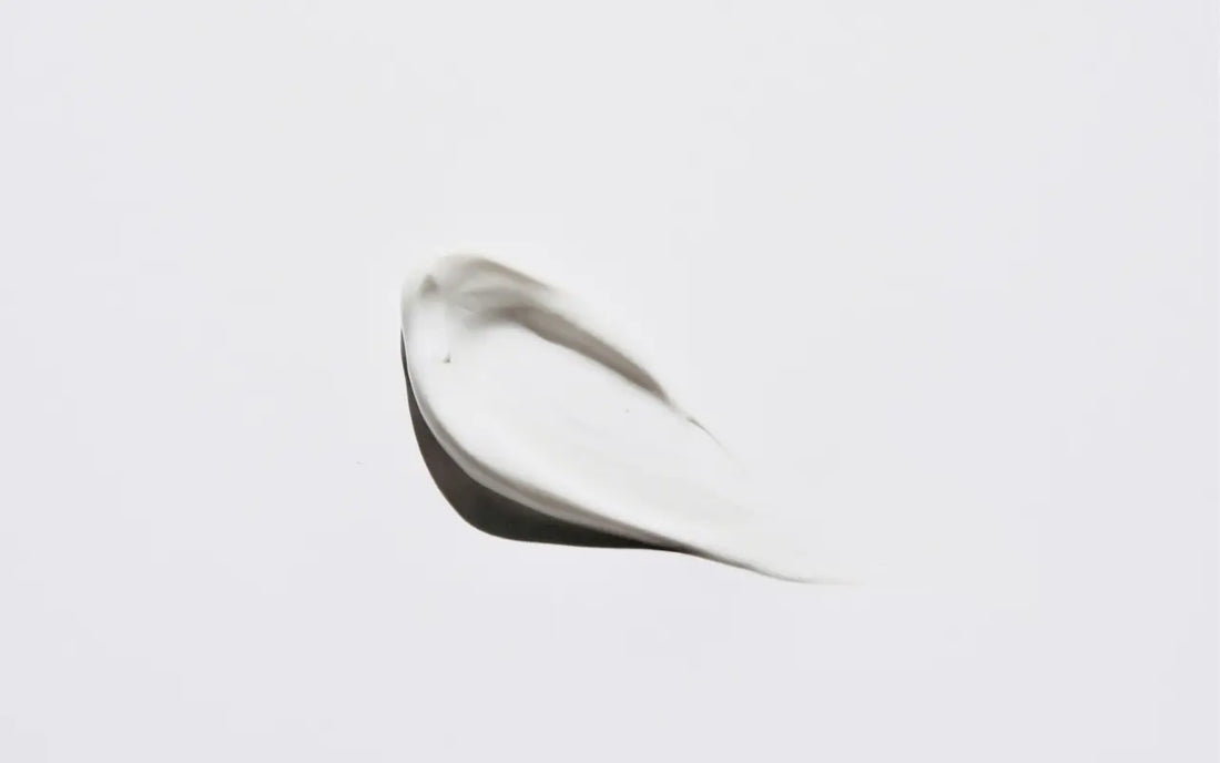 skincare moisturizer texture on the white background symbolizing minimalist skincare approach