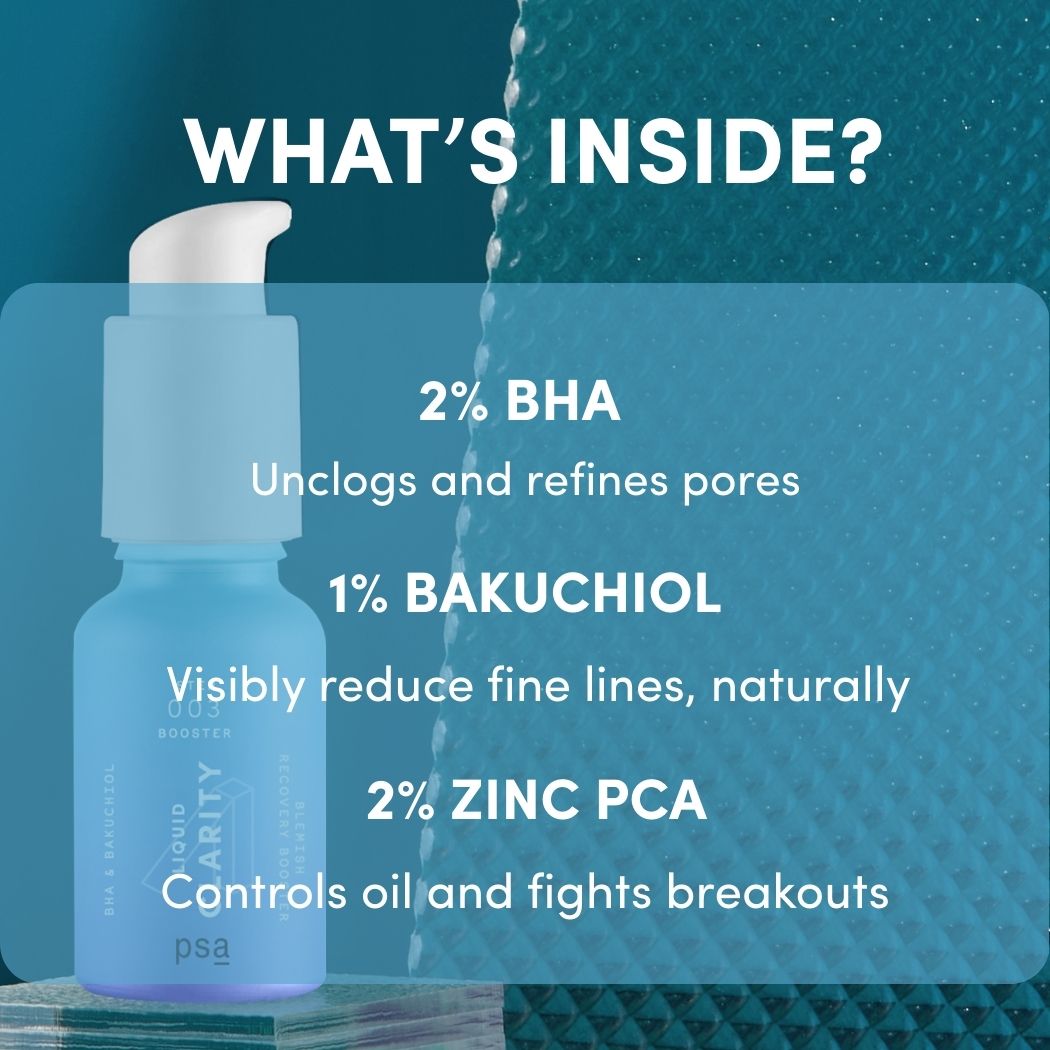 LIQUID CLARITY BHA & Bakuchiol Blemish Recovery Booster | PSA Skincare