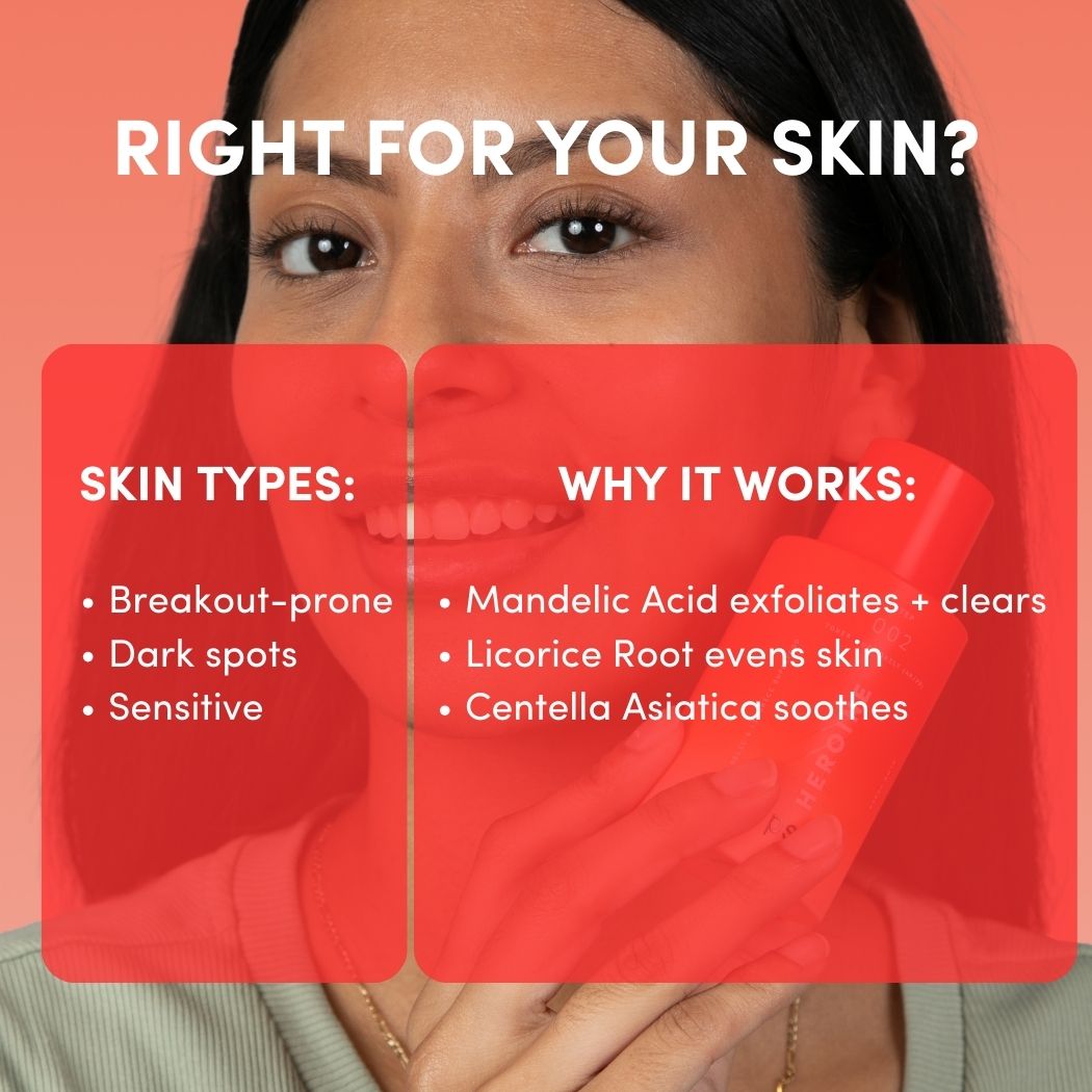 HEROINE Mandelic & Licorice Superfood Glow Toner | PSA Skincare