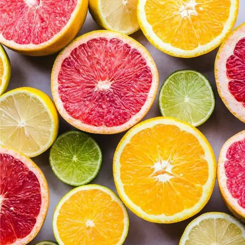 Slices of oranges, lemons, limes and blood oranges highly rich in vitamins