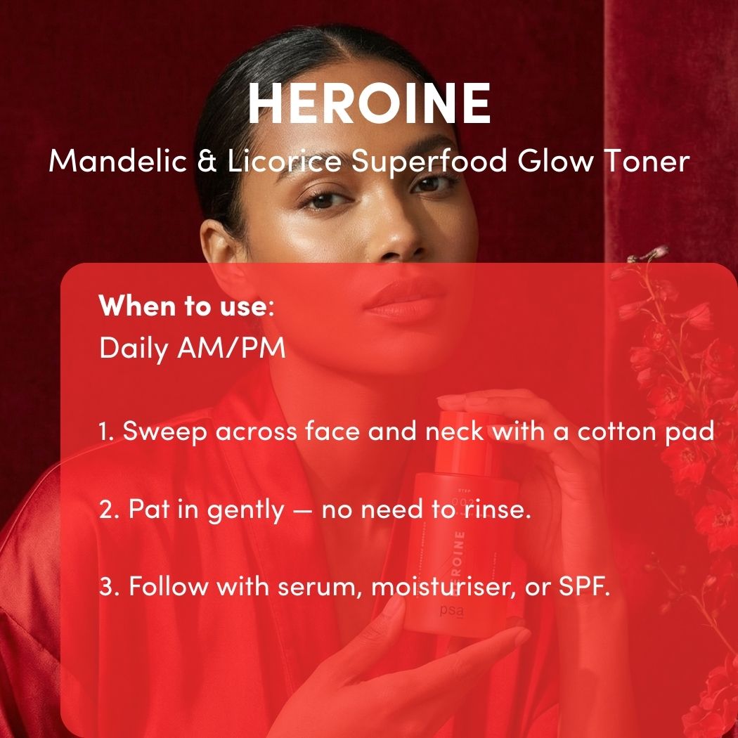 HEROINE Mandelic & Licorice Superfood Glow Toner | PSA Skincare