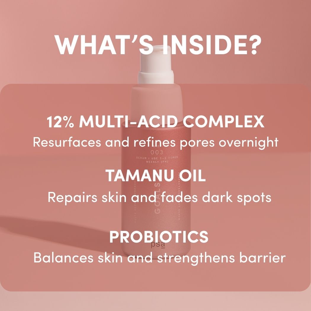 GOALS Multi Acids & Probiotics Perfecting Night Serum | PSA Skincare