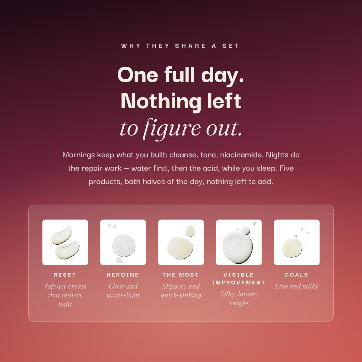 THE WHOLE ROUTINE SET